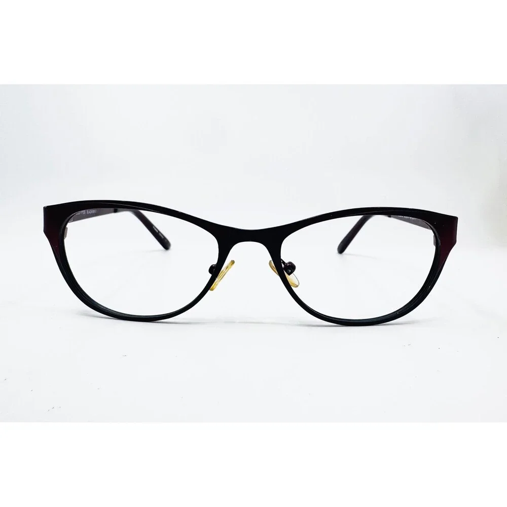B.U.M. Equipment Eyeglasses Womens Black Wine Fictitious Cat Eye 50-17-135